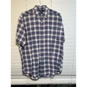 Ralph Lauren Multi Color Check Men's Blake Button Up Shirt Large Short Sleeve